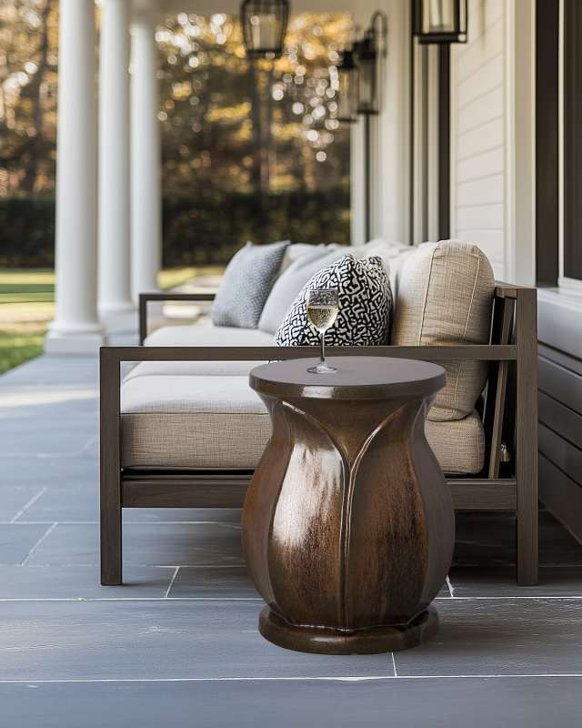 Lotus Indoor/Outdoor Garden Stool, 22"